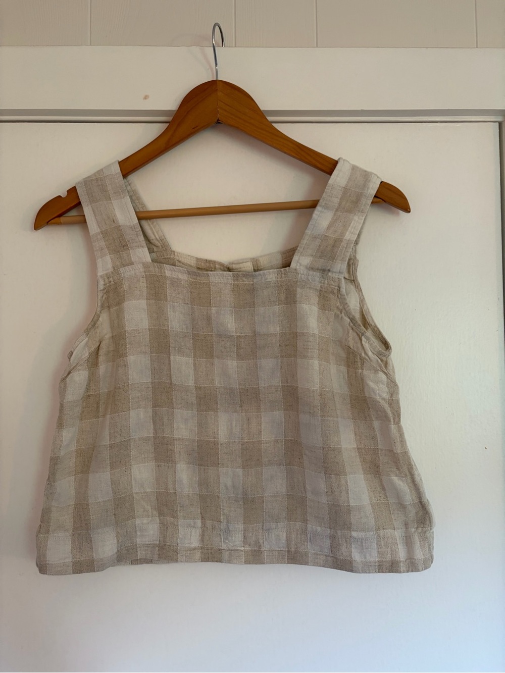 Madewell Checkered Linen Tank